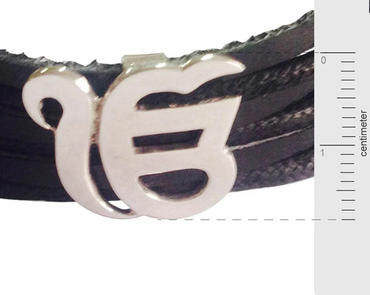 Wide Ikonkar Silver Bracelet - Jewelslane