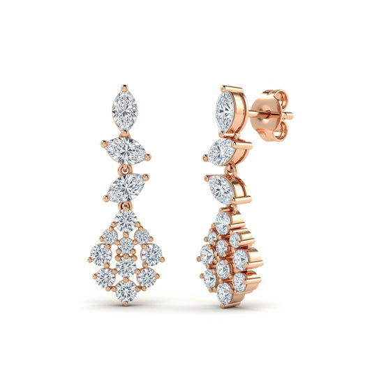 Willa Lab Grown Diamond Dangle Earrings - jewelslane