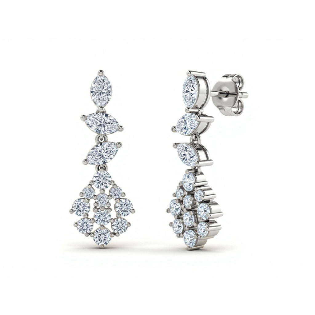 Willa Lab Grown Diamond Dangle Earrings - Jewelslane