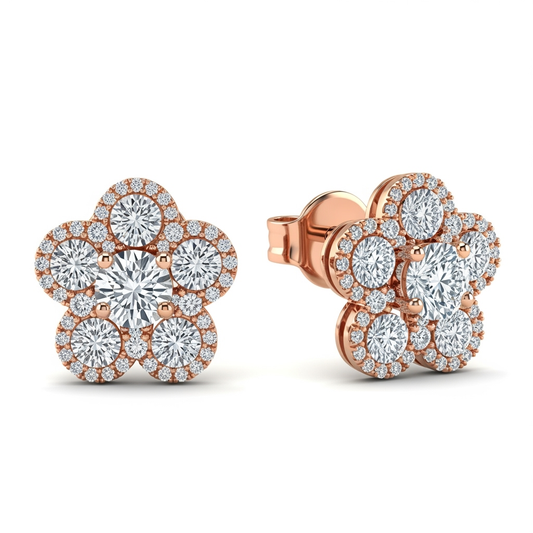 Winny Lab Grown Diamond Solitaire Earrings - jewelslane