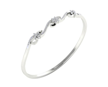Wynn Diamond Bangle In hallmarked Gold - Jewelslane