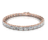 Zeba Lab Grown Emerald Cut Diamonds Tennis Bracelet in Gold - Jewelslane
