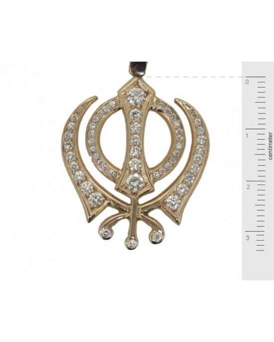 Khanda Pendant in Gold