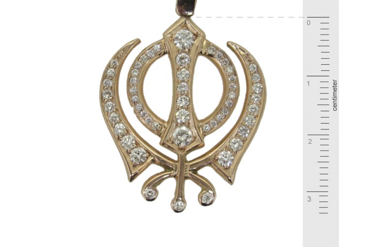 Khanda Pendant in Gold