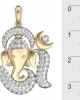 Om Ganesh Diamond Pendant 