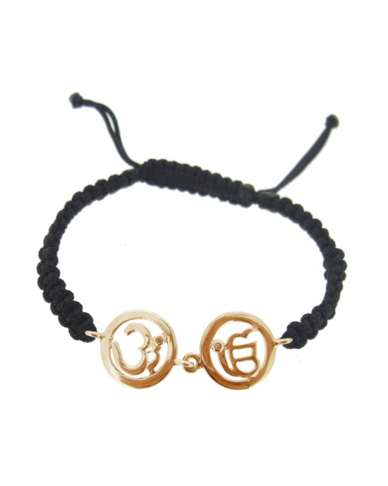 Om & Ik Onkar Gold Bracelet