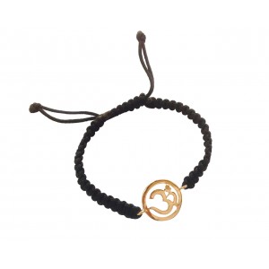 Aum single diamond Gold Bracelet