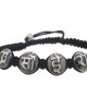 Om Sai Ram Mantra Bracelet in Silver with Diamond