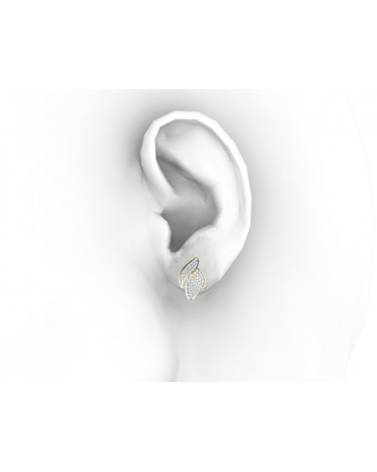 Contemporary Diamond ear studs