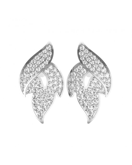 Contemporary Diamond ear studs