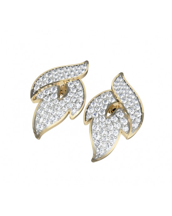 Contemporary Diamond ear studs