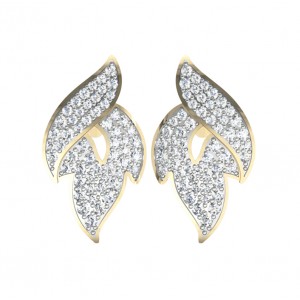 Contemporary Diamond ear studs