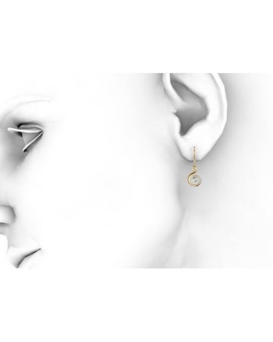 Dainty daily wear diamond earrings in gold