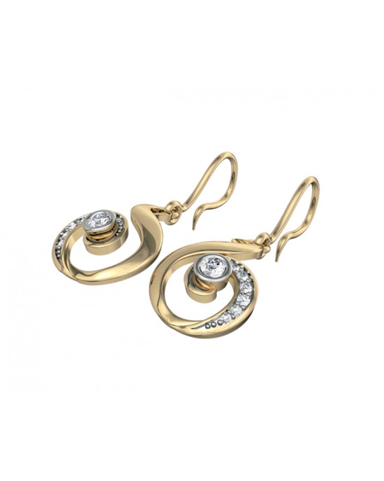 Dainty daily wear diamond earrings in gold