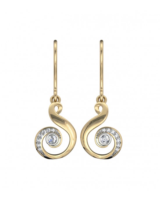 Dainty daily wear diamond earrings in gold