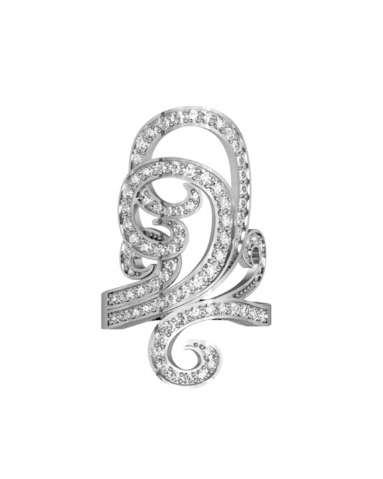 Exclusive Curlicue Diamond cocktail ring