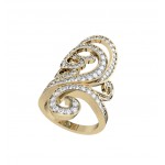 Exclusive Curlicue Diamond cocktail ring