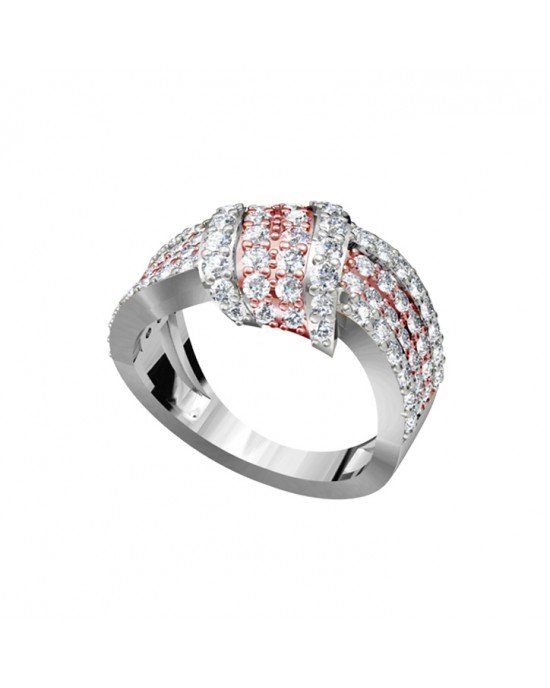 Fashionable Pave Diamond Ring