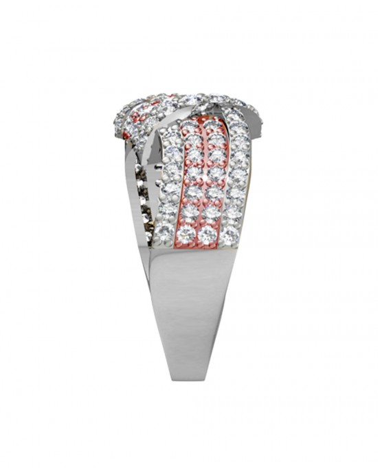 Fashionable Pave Diamond Ring