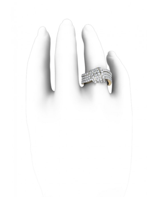 Fashionable Pave Diamond Ring