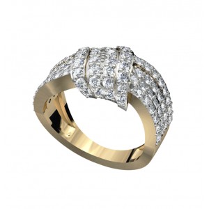 Fashionable Pave Diamond Ring