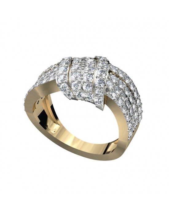 Fashionable Pave Diamond Ring