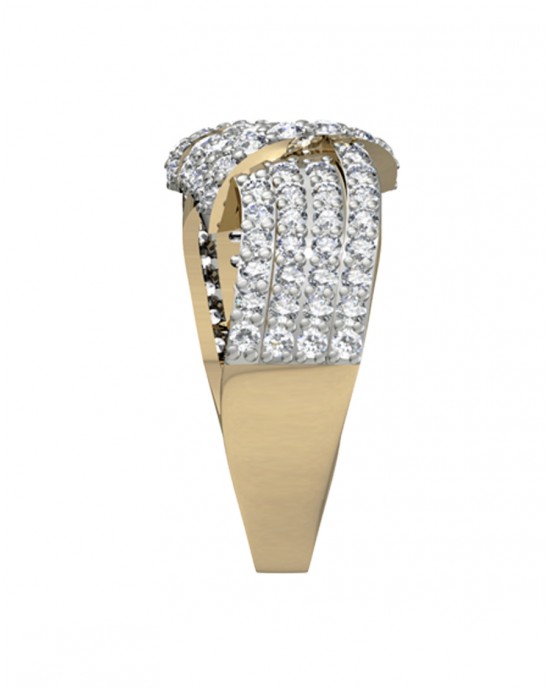 Fashionable Pave Diamond Ring