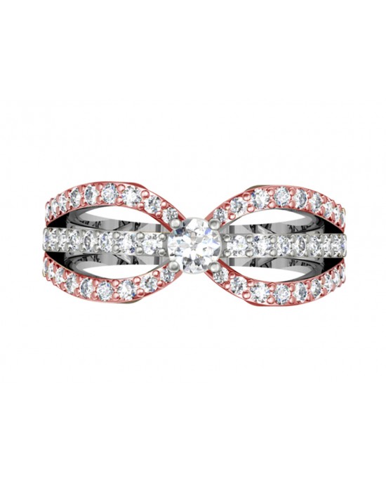 Solitaire diamond bridal ring