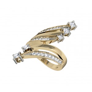 Solitaire diamond Spray ring