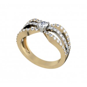 Solitaire diamond bridal ring