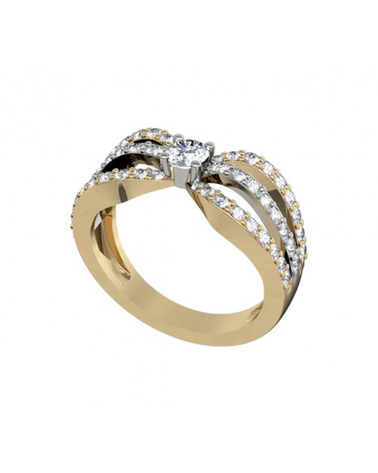 Solitaire diamond bridal ring