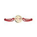 Alphabet E Gold Bracelet