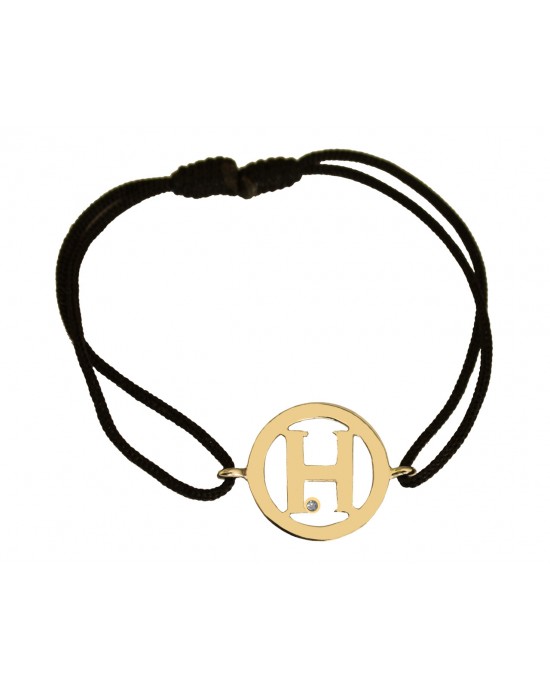 Alphabet H Gold Bracelet