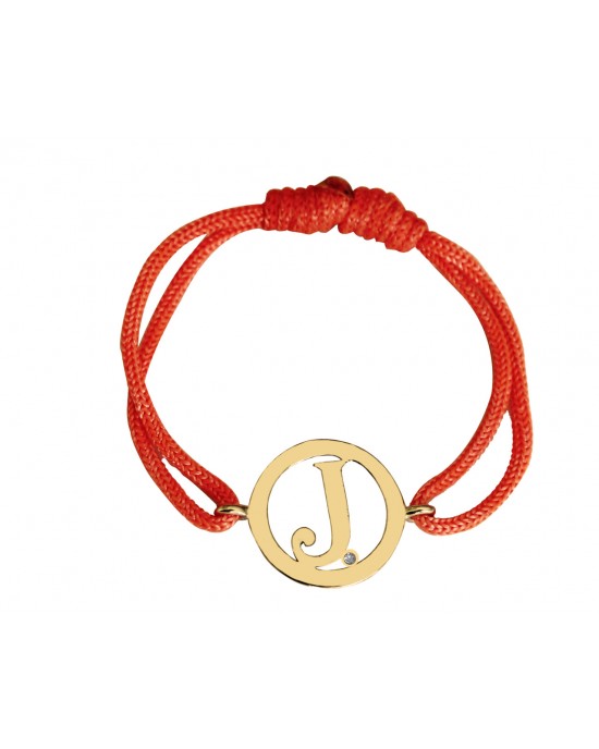 Alphabet J Gold Bracelet