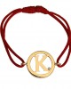 Alphabet K Gold Bracelet