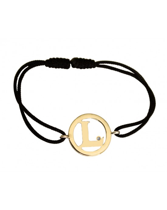 Alphabet L Gold Bracelet