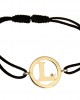 Alphabet L Gold Bracelet