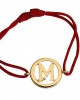 Alphabet M Gold Bracelet