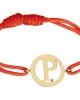 Alphabet P Gold Bracelet