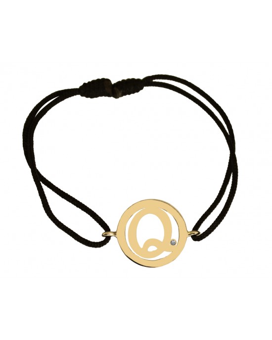 Alphabet Q Gold Bracelet