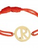 Alphabet R Gold Bracelet