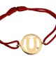 Alphabet U Gold Bracelet