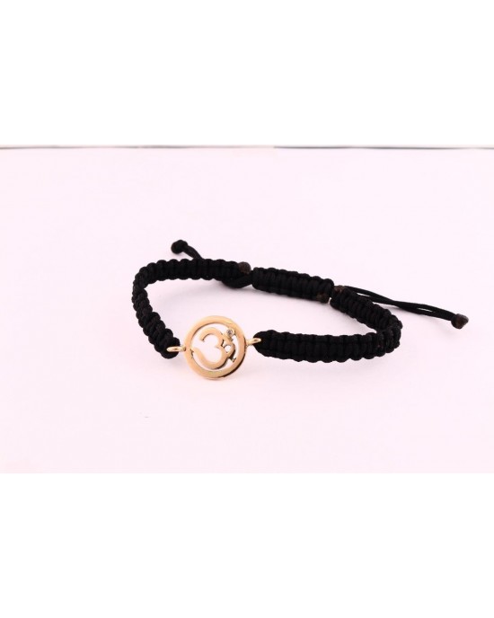 Om Single Diamond Bracelet in Gold 