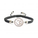Om Diamond Bracelet in Silver