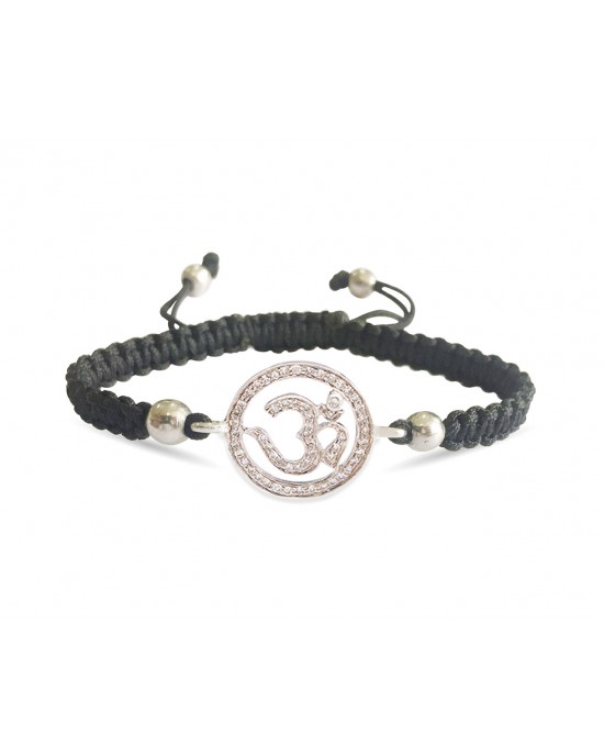 Om Diamond Bracelet in Silver