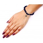 Aum bracelet in 14k gold on onyx beads