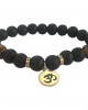 Aumkaara Positivity Bracelet with Tiger’s eye & Black onyx in gold