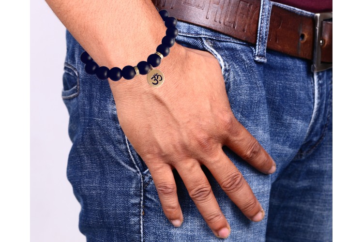 Auspicious OM Gold Bracelet for Men