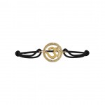 Om bracelet in Gold with diamond border