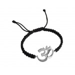 Aumkaara calligraphic Om bracelet in silver